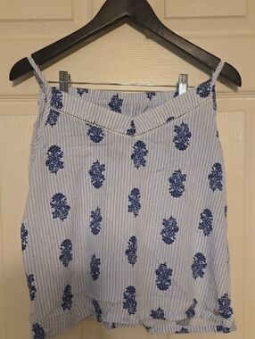 Tahari Blue and White Striped Pajama Set